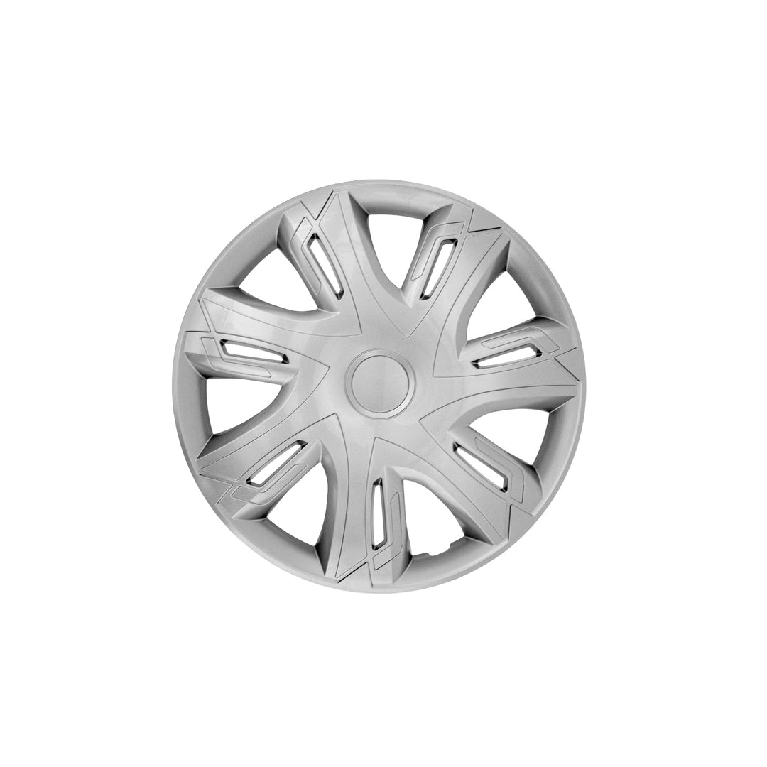 Set od 4 NRM poklopca središnje rupe, N-Power, 15", pritiskanje, srebrni