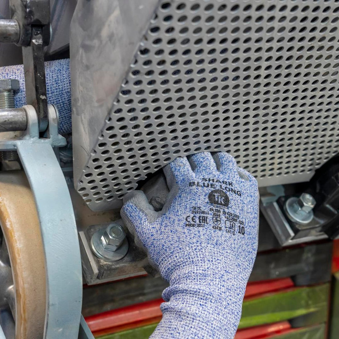 Set de 12 perechi de manusi de protectie din poliuretan, cu mansete lungi,  marimea XS