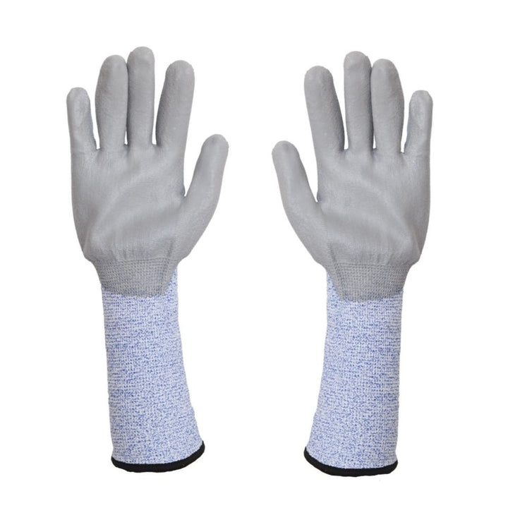 Set de 12 perechi de manusi de protectie din poliuretan, cu mansete lungi, marimea M