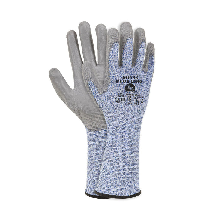 Set de 12 perechi de manusi de protectie din poliuretan, cu mansete lungi, marimea M