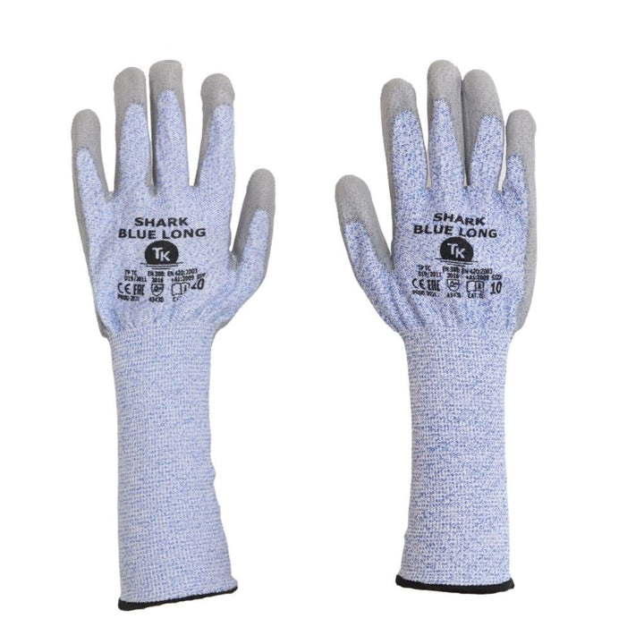 Set de 12 perechi de manusi de protectie din poliuretan, cu mansete lungi, marimea L