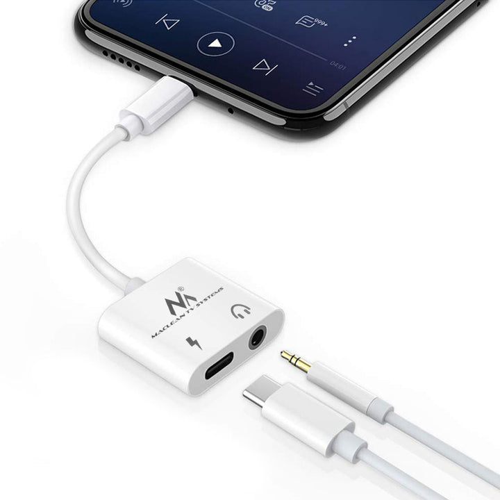 USB Type-C na 3,5 mm mini-jack adapter s Power Delivery (PD) 30 W DAC AC1279 Maclean, MCTV-848