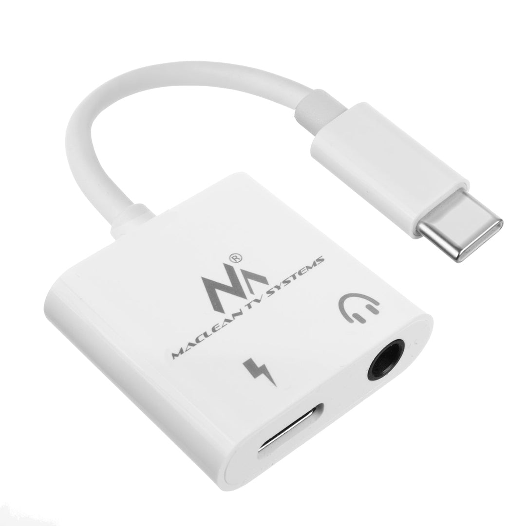 USB Type-C na 3,5 mm mini-jack adapter s Power Delivery (PD) 30 W DAC AC1279 Maclean, MCTV-848