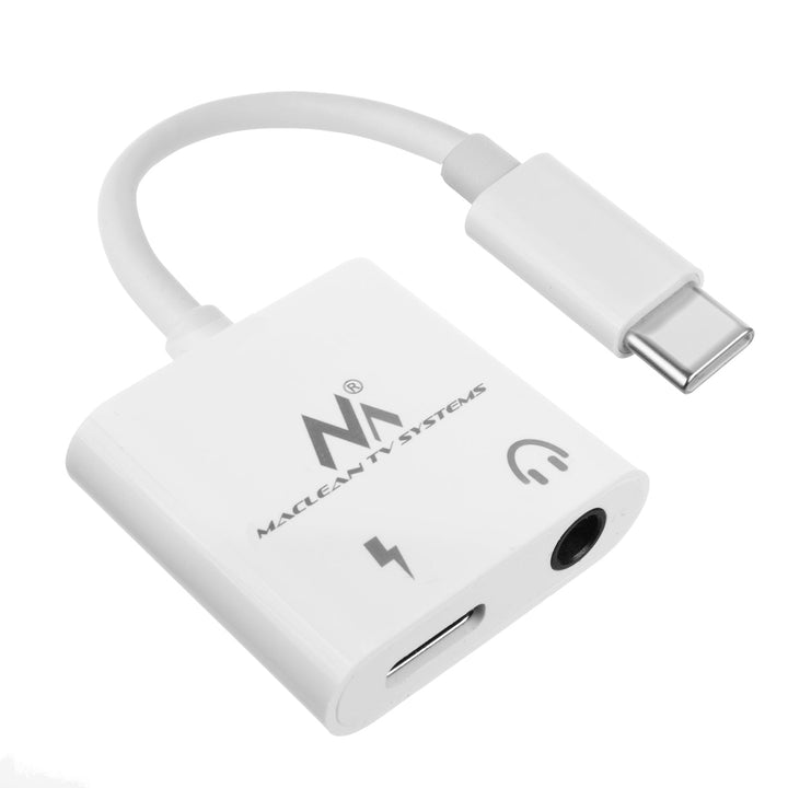 USB Type-C na 3,5 mm mini-jack adapter s Power Delivery (PD) 30 W DAC AC1279 Maclean, MCTV-848