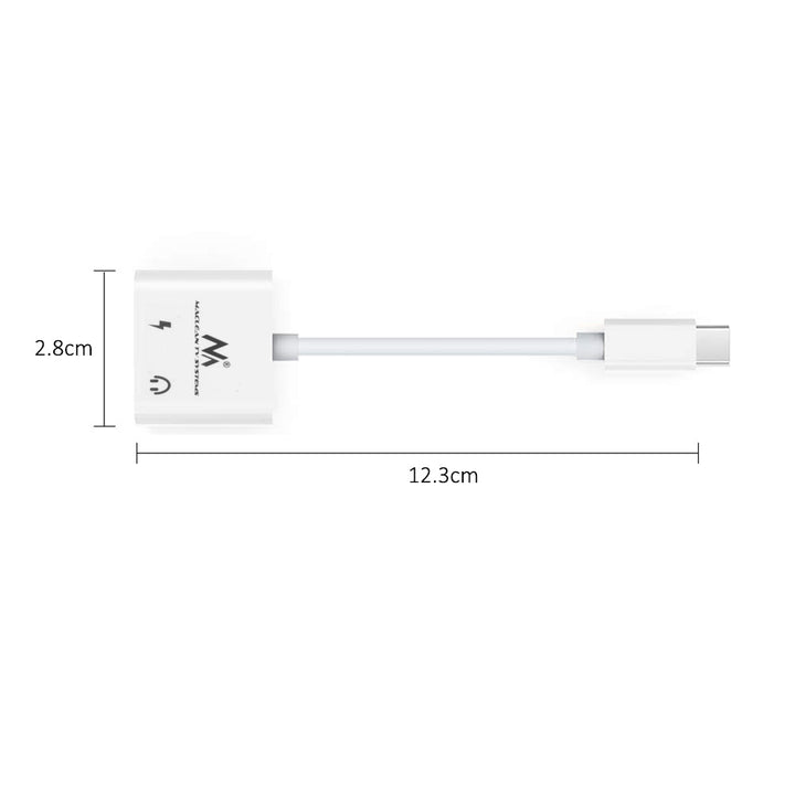 USB Type-C na 3,5 mm mini-jack adapter s Power Delivery (PD) 30 W DAC AC1279 Maclean, MCTV-848