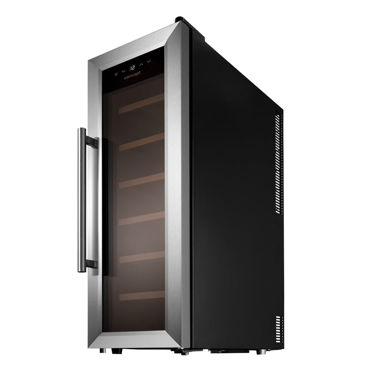 Racitor de vinuri Concept, VTE7014, clasa energetica G, 14 sticle, negru