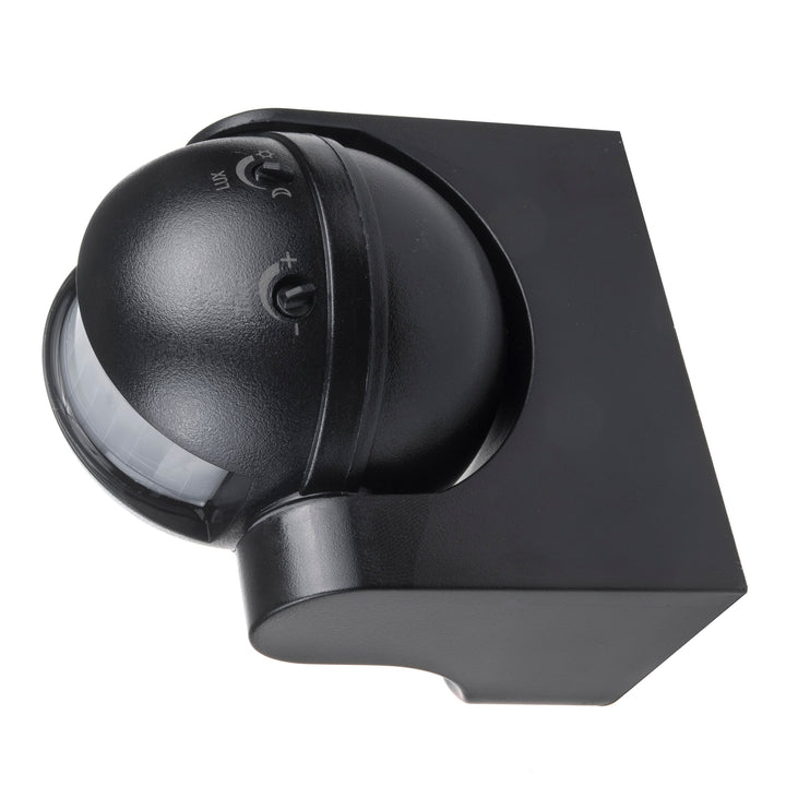 Maclean PIR senzor pokreta, infracrveni, IP44, crni, domet 12 m, max. opterećenje 800/1200 W, MCE358 B