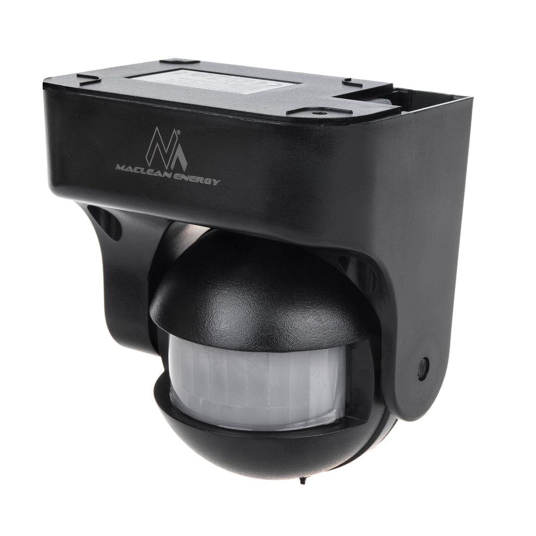 Maclean PIR senzor pokreta, infracrveni, IP44, crni, domet 12 m, max. opterećenje 800/1200 W, MCE358 B