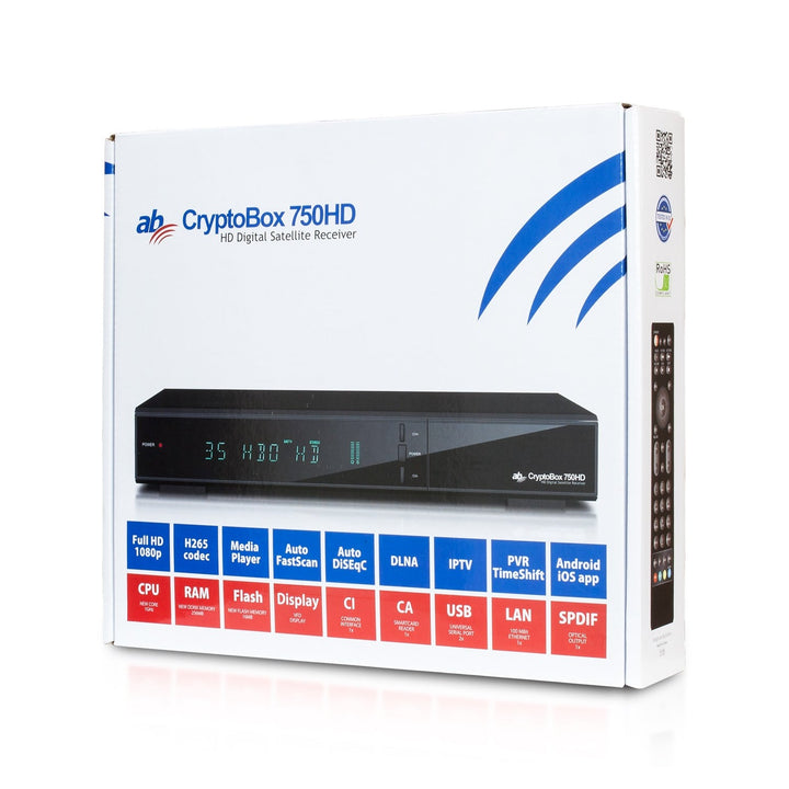 AB CryptoBox 750 HD prijemnik, Crypto Box, H.265 HEVC