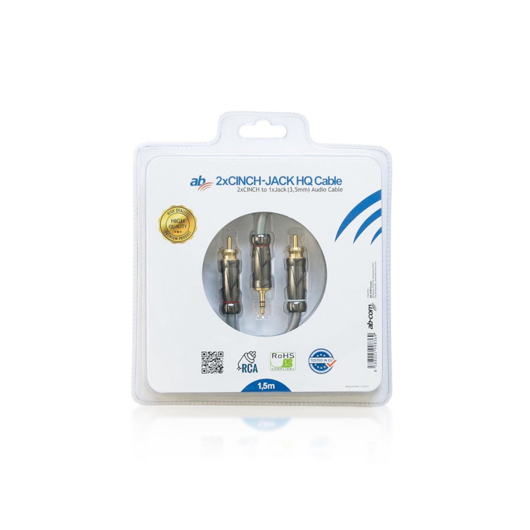 AB HQ spojni kabel, 3,5 mm jack - 2x RCA CINCH, 1,5 m - visoka kvaliteta izrade
