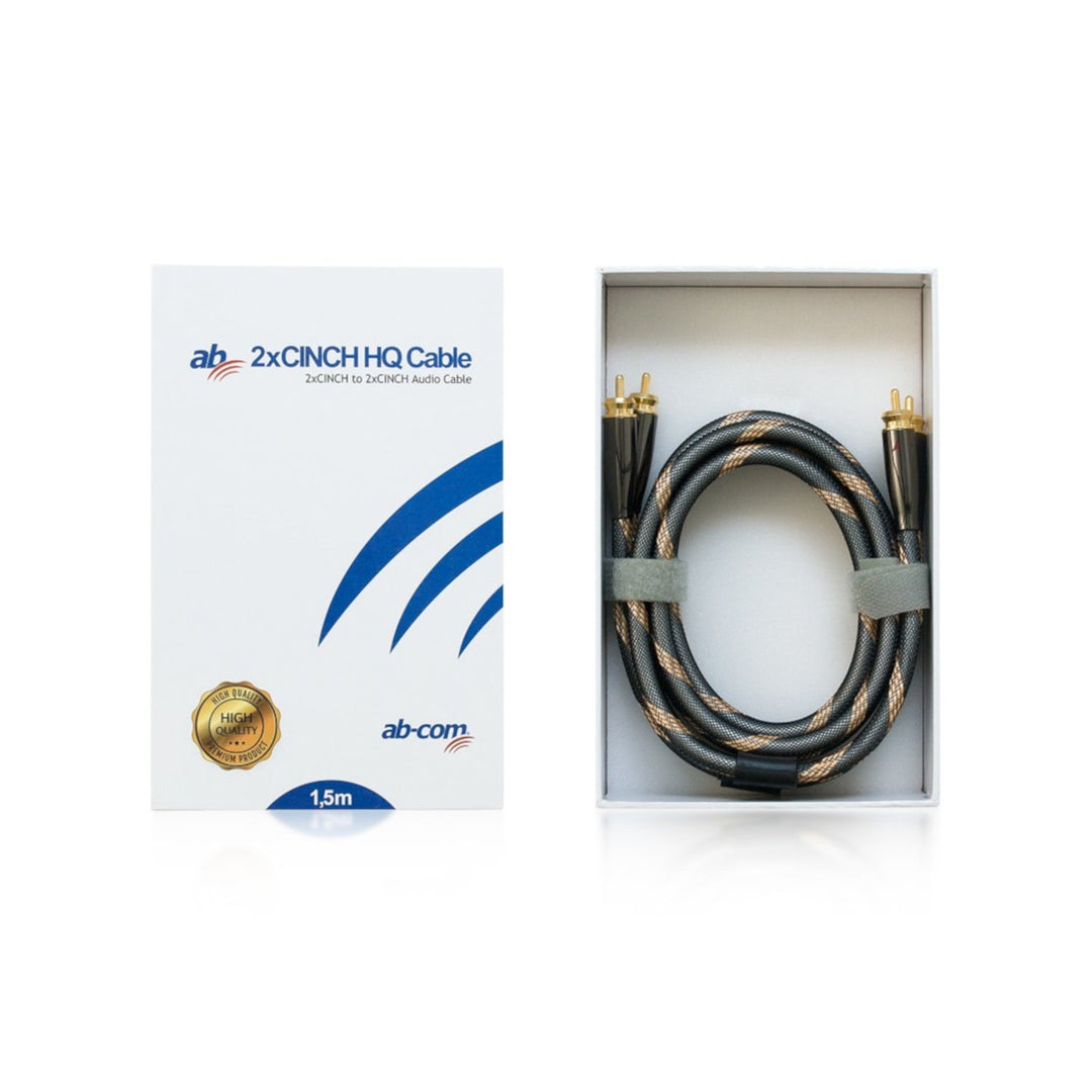HQ 2x RCA-RCA audio kabel za povezivanje, duljina 1,5 m