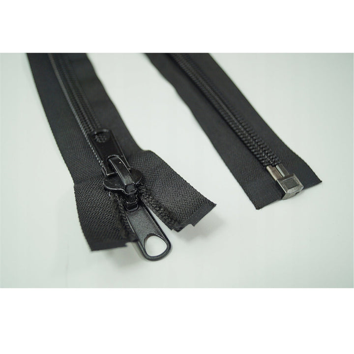 Fermoar 10 mm, lungime 220 cm, negru, impermabil, dublu