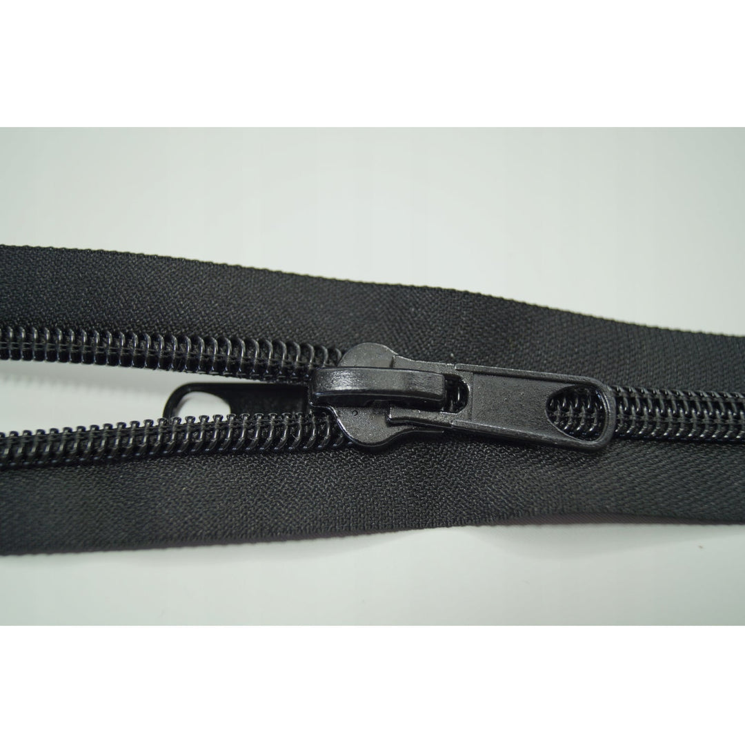 Fermoar 10 mm, lungime 220 cm, negru, impermabil, dublu