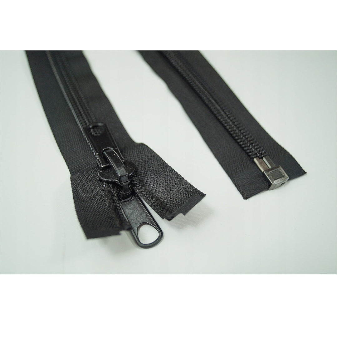 Fermoar 10 mm, lungime 250 cm, negru, impermabil, dublu
