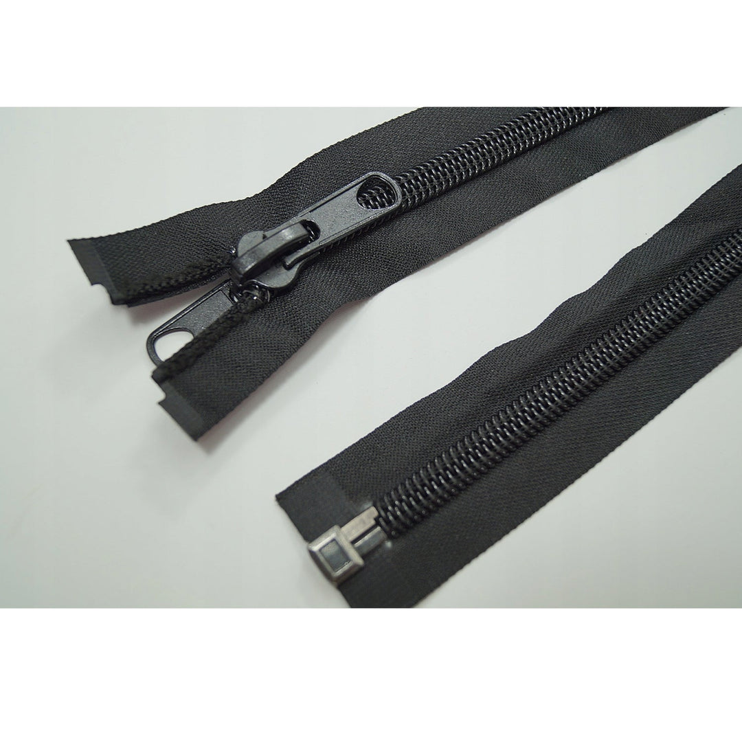 Fermoar 10 mm, lungime 250 cm, negru, impermabil, dublu
