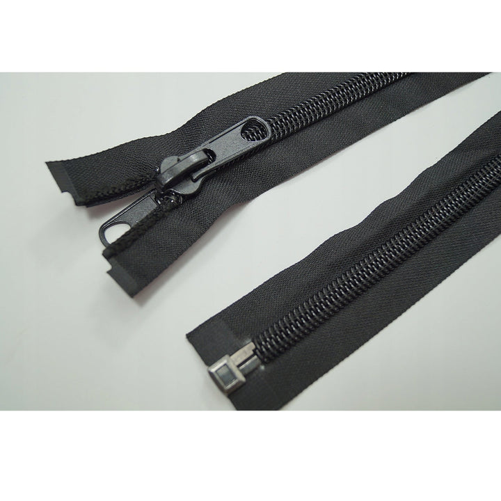 Fermoar 10 mm, lungime 250 cm, negru, impermabil, dublu