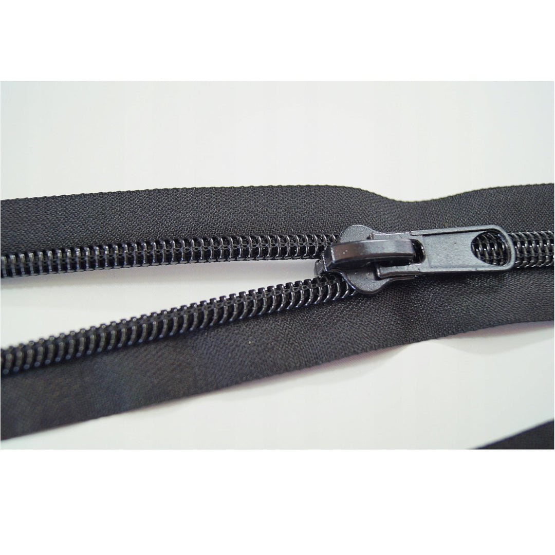 Fermoar 10 mm, lungime 250 cm, negru, impermabil, dublu