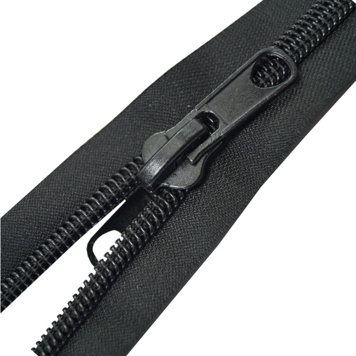 Fermoar 10 mm, lungime 250 cm, negru, impermabil, dublu
