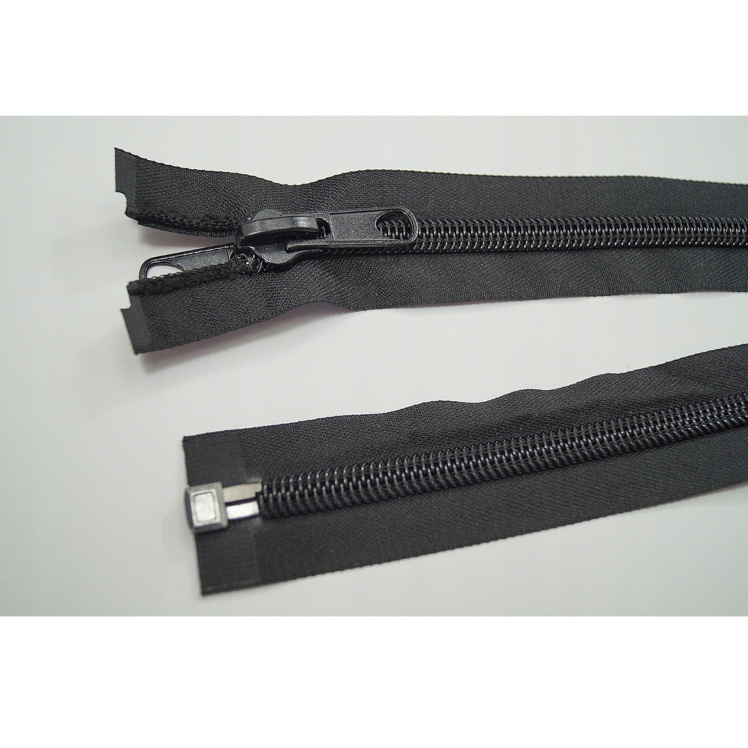 Fermoar 10 mm, lungime 280 cm, negru, impermabil, dublu