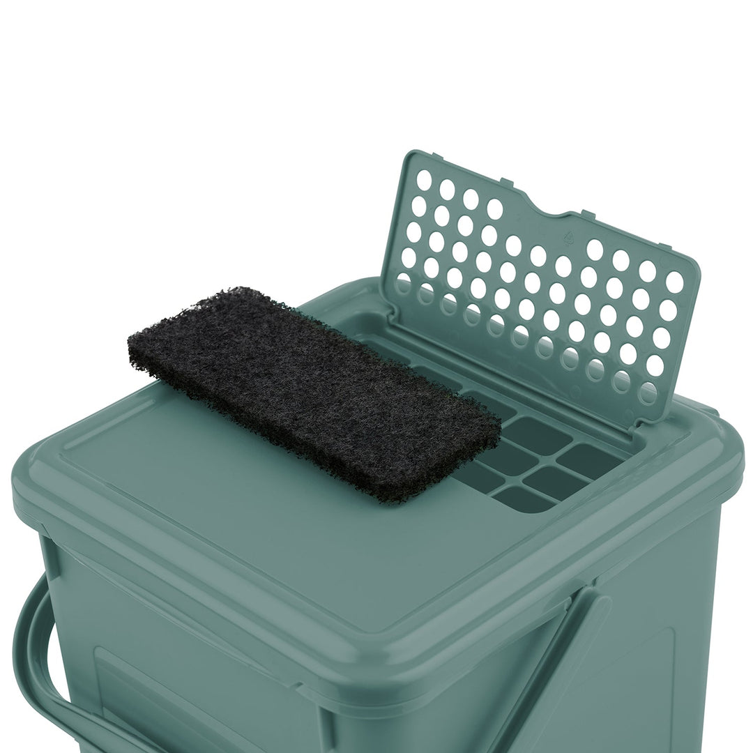 Rotho Bio 9L kanta za kompost s ugljičnim filterom, tamnozelena