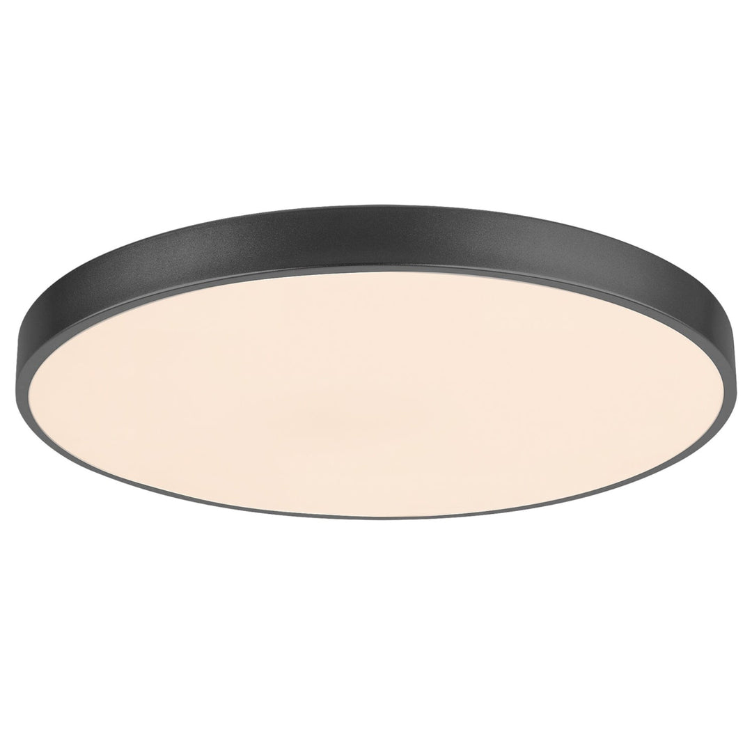 Stropna lampa Tesia, ind. Ceil.LED 60W, mat crna, D60 cm - stropno svjetlo