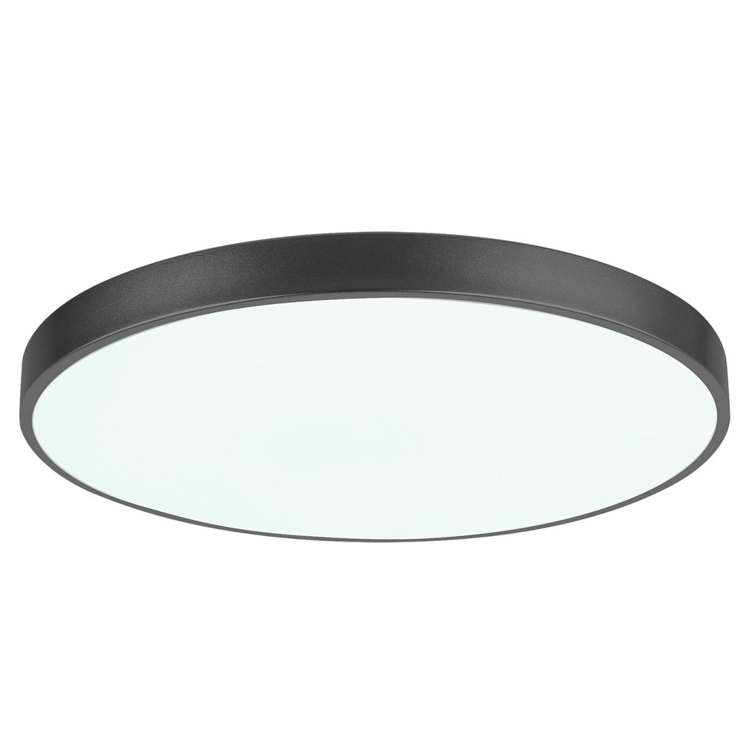 Stropna lampa Tesia, ind. Ceil.LED 60W, mat crna, D60 cm - stropno svjetlo