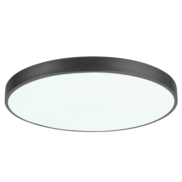Stropna lampa Tesia, ind. Ceil.LED 60W, mat crna, D60 cm - stropno svjetlo