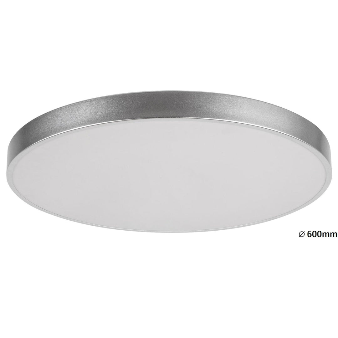 Stropna svjetiljka Tesia, ind. Ceil.LED 60W, srebrna, D60 cm - stropno svjetlo
