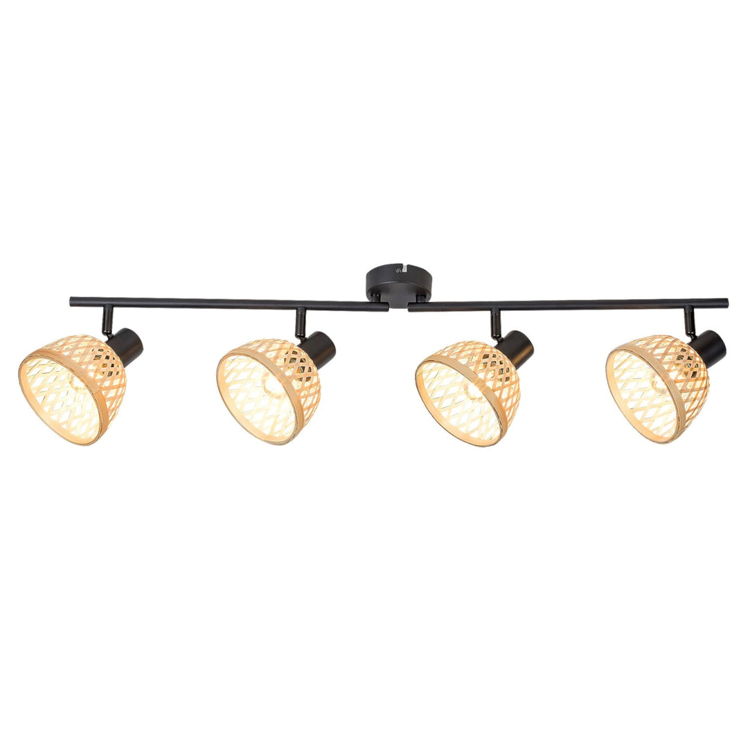 Ratan lampa, ind.spot.E14 4xMAX15W, crna - zidna lampa