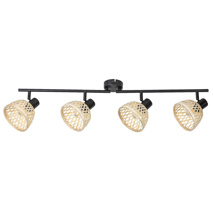 Ratan lampa, ind.spot.E14 4xMAX15W, crna - zidna lampa