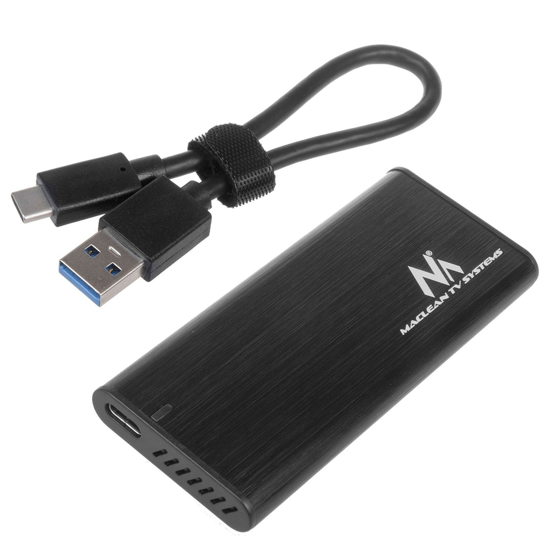 Kućište za pogon Maclean Drive, SSD M.2, NVMe (PCIe), NGFF (SATA), USB 3.1, dimenzije 2230/2240/2260/2280, aluminijsko kućište, MCE443