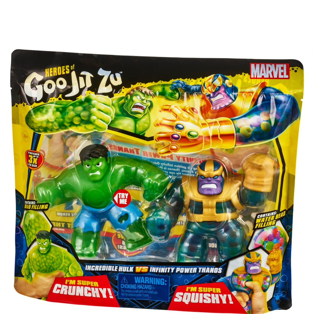 Set doua figurine Goo Jit Zu, Marvel Hulk versus Thanos