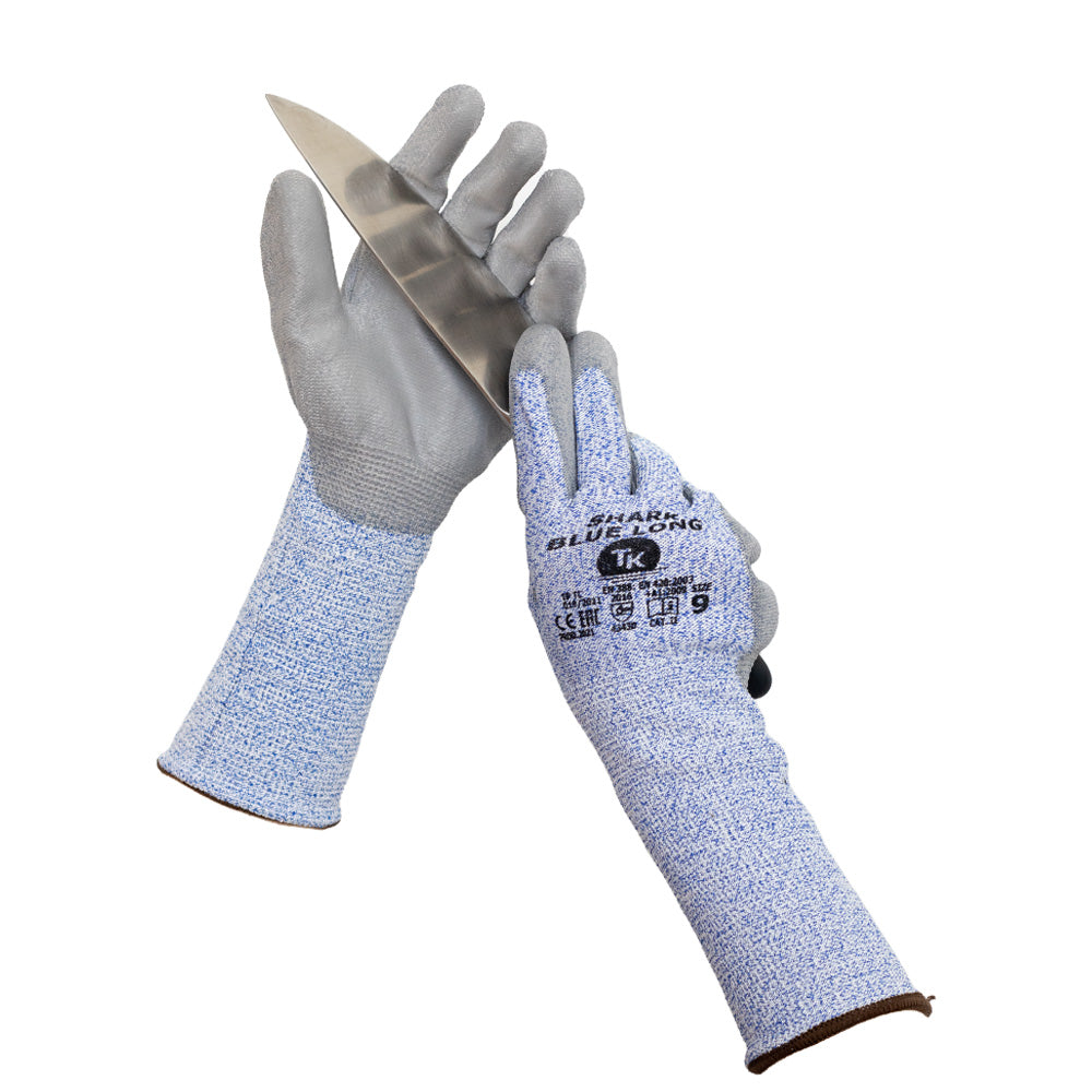 Manusi de protectie, rezistente la taiere, Shark Blue, marime XL