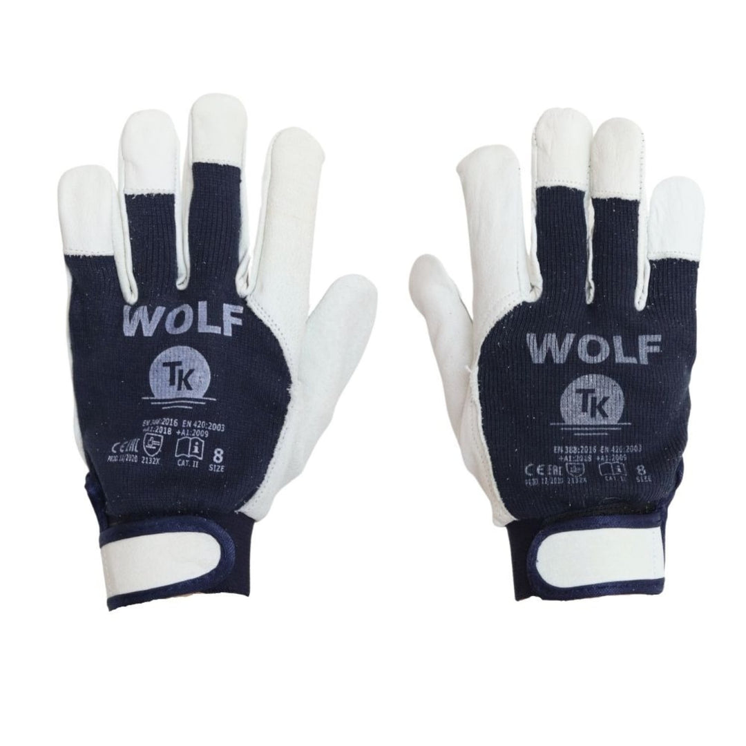 Set de 3 perechi de manusi de protectie Wolf, din piele fina de capra, captuseala din bumbac, marime 2XL