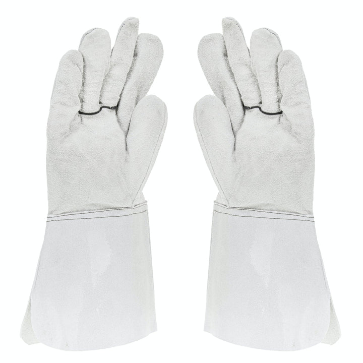 Set de 3 perechi de manusi de protectie din spalt bovina, alb, marime XL