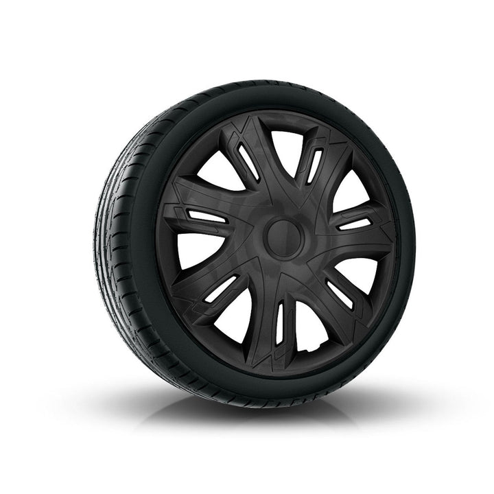 Univerzalne poklopce za kotače 16" N-Power crne mat, 4 komada