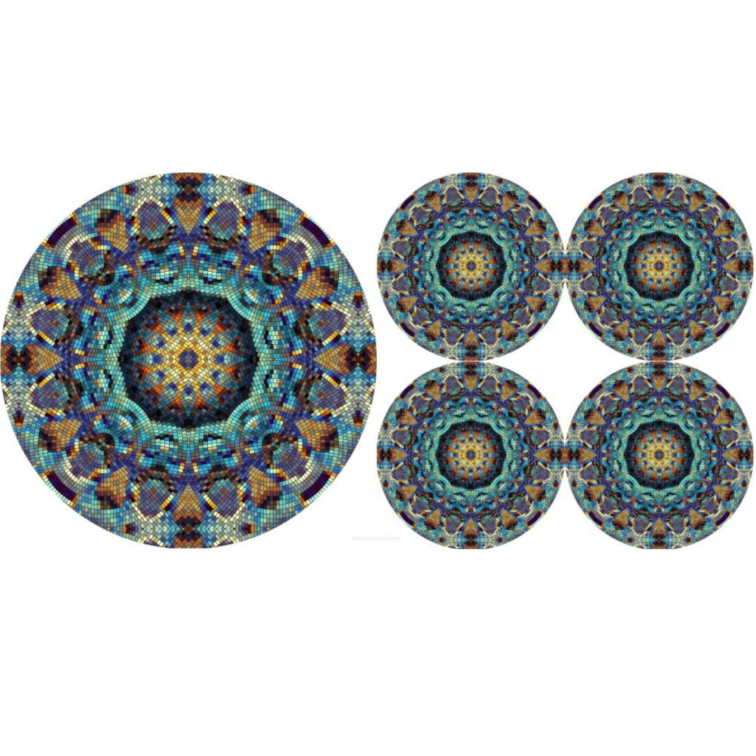 Set filcanih podmetača za okrugle stolove, 1 + 4 - BARCELONA