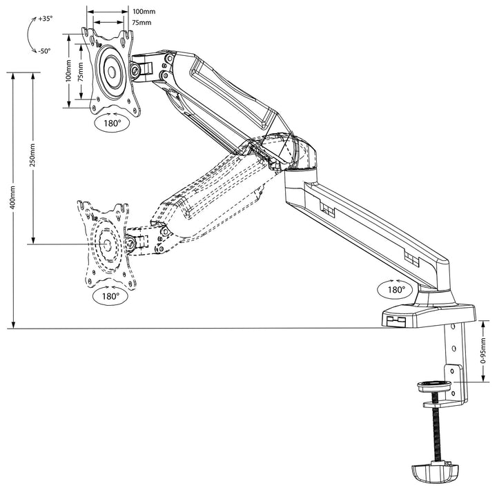 Maclean MC-860 + MC-764 rotirajući držač za laptop