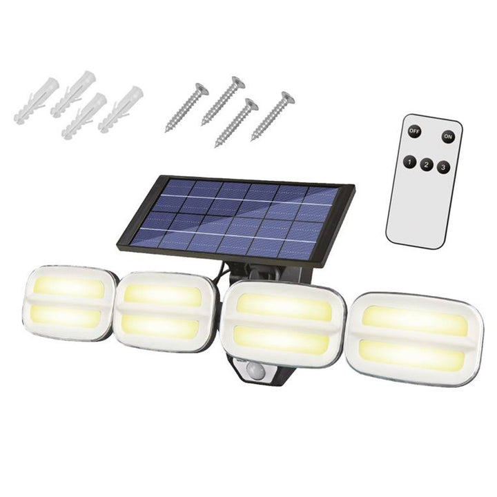 Lampa solara de perete cu senzor de miscare si telecomanda, 8COB LTC LXLL156