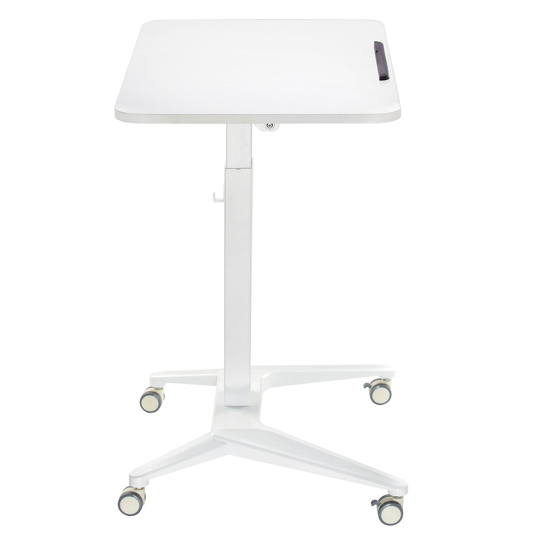 Maclean prijenosni stol za laptop, bijeli, pneumatsko podešavanje visine, 80x52 cm, 8 kg max, visina 109 cm, MC-453W