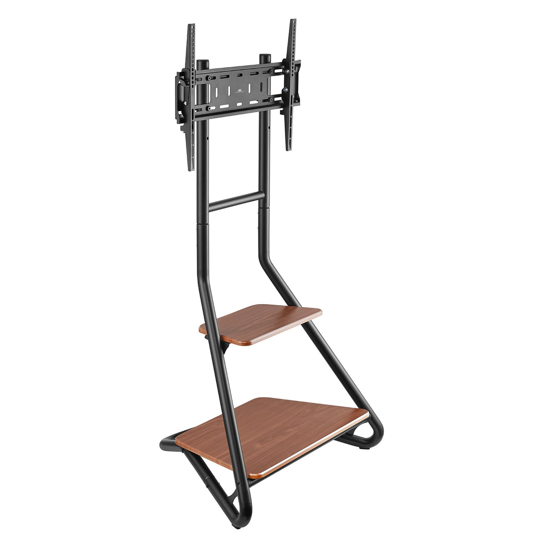 Maclean samostalni TV stalak / kutni stalak, Bauhaus stil, dvokatne drvene police, max. 40 kg, 37-75", MC-455