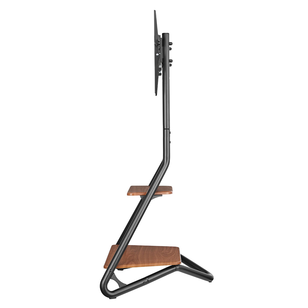 Maclean samostalni TV stalak / kutni stalak, Bauhaus stil, dvokatne drvene police, max. 40 kg, 37-75", MC-455