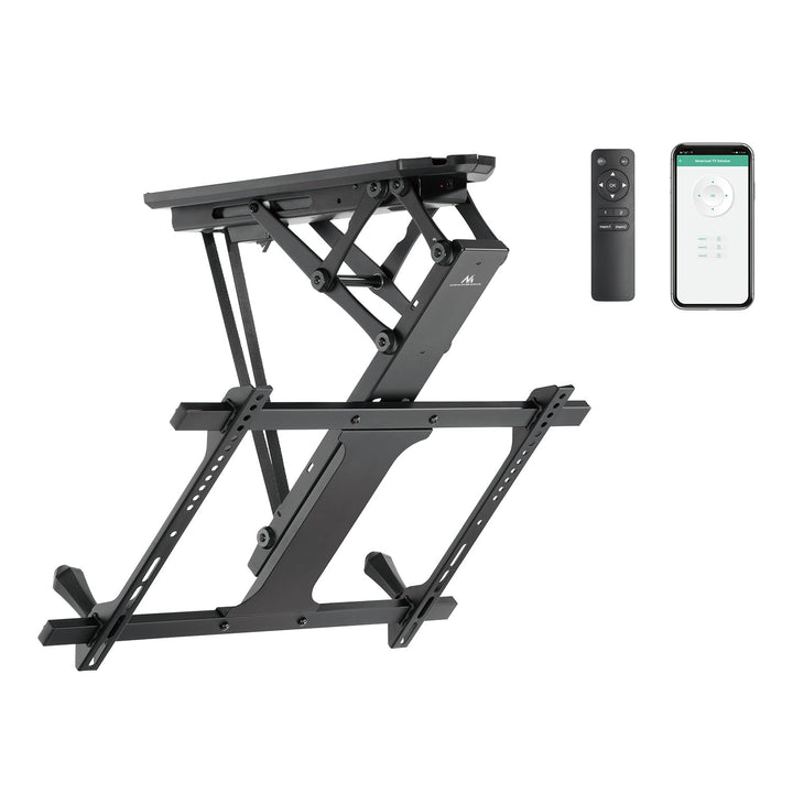 Maclean električni stropni nosač za TV, podrška za TUYA, max. VESA 600×400, za kosih zidove, daljinski upravljač, 32"–70", 35 kg, MC-880T