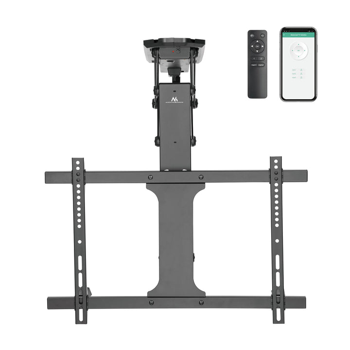 Maclean električni stropni nosač za TV, podrška za TUYA, max. VESA 600×400, za kosih zidove, daljinski upravljač, 32"–70", 35 kg, MC-880T
