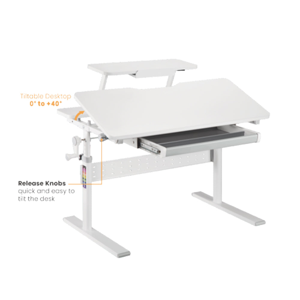 Dječji stol Ergo Office, podesive visine, sivi, max. 40 kg, 900 x 600 mm, ER-483