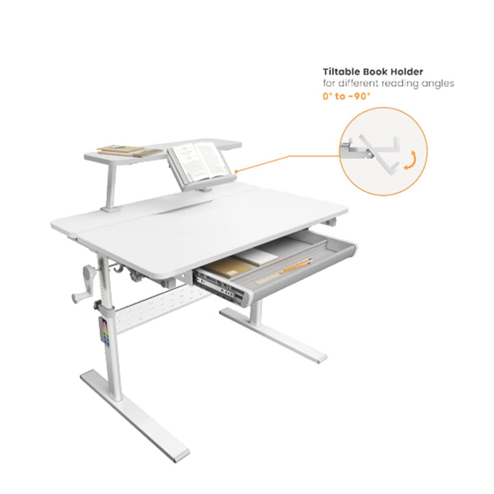 Dječji stol Ergo Office, podesive visine, sivi, max. 40 kg, 900 x 600 mm, ER-483