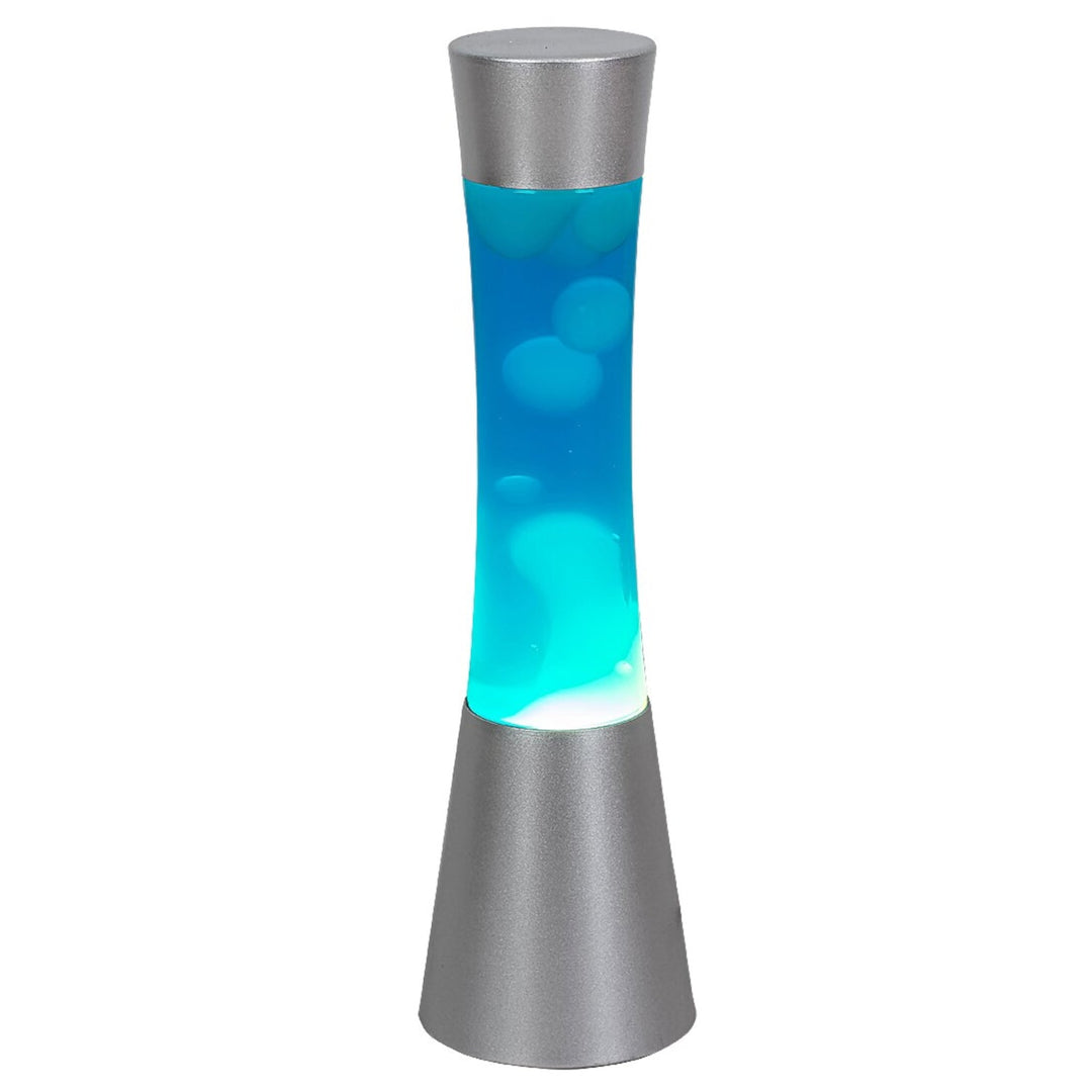 Minka, lavalampa Gy6.35 20W, 39,5 cm srebrno plava - dekorativna lampa
