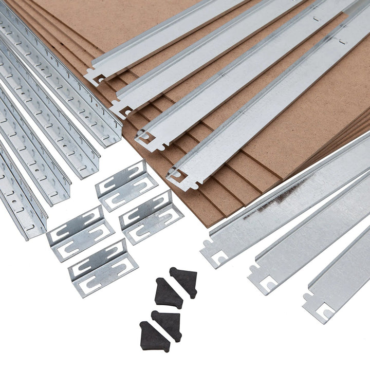Metalni ormar za pohranu s policama 175 kg x5 180x90x40 cm GreenBlue, pocinčan, sklopiv, MDF, GB378