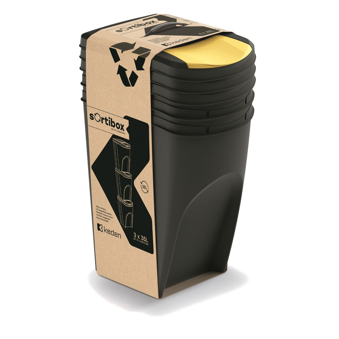 Keden SORTI BOX 3x35l kanta za otpad - crna za reciklažu