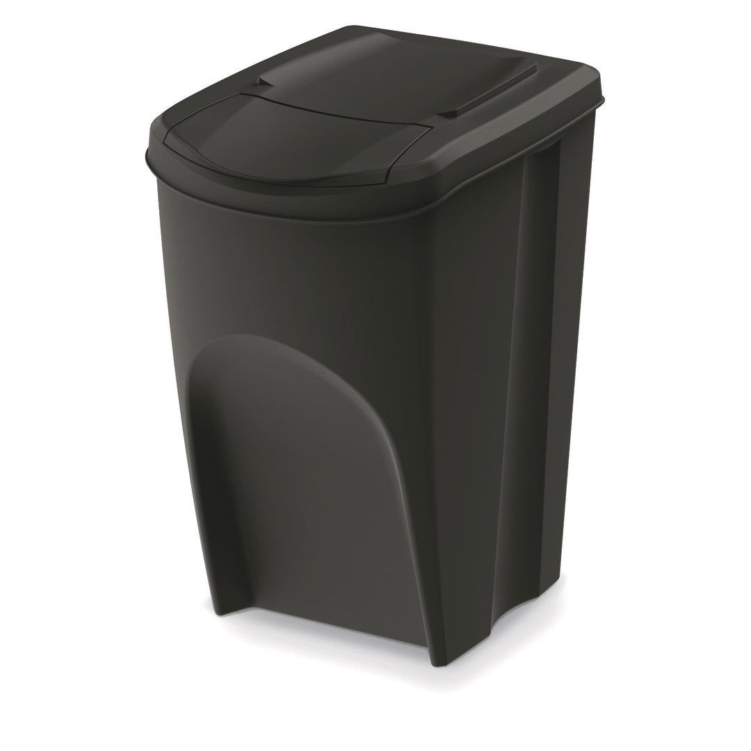 Set 5 cosuri pentru colectare selectiva Prosperplast, Sortibox, 35 L, negru